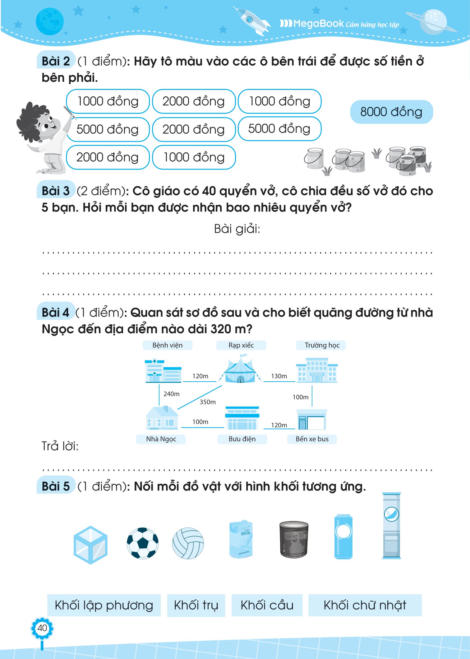 bộ đề ôn luyện và tự kiểm tra toán lớp 2 - tập 2 - Ảnh 12