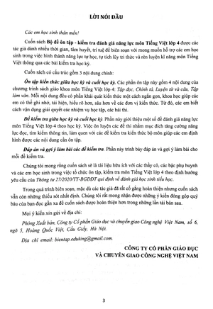 bộ đề ôn tập - kiểm tra đánh giá năng lực môn tiếng việt lớp 4 - Ảnh 4