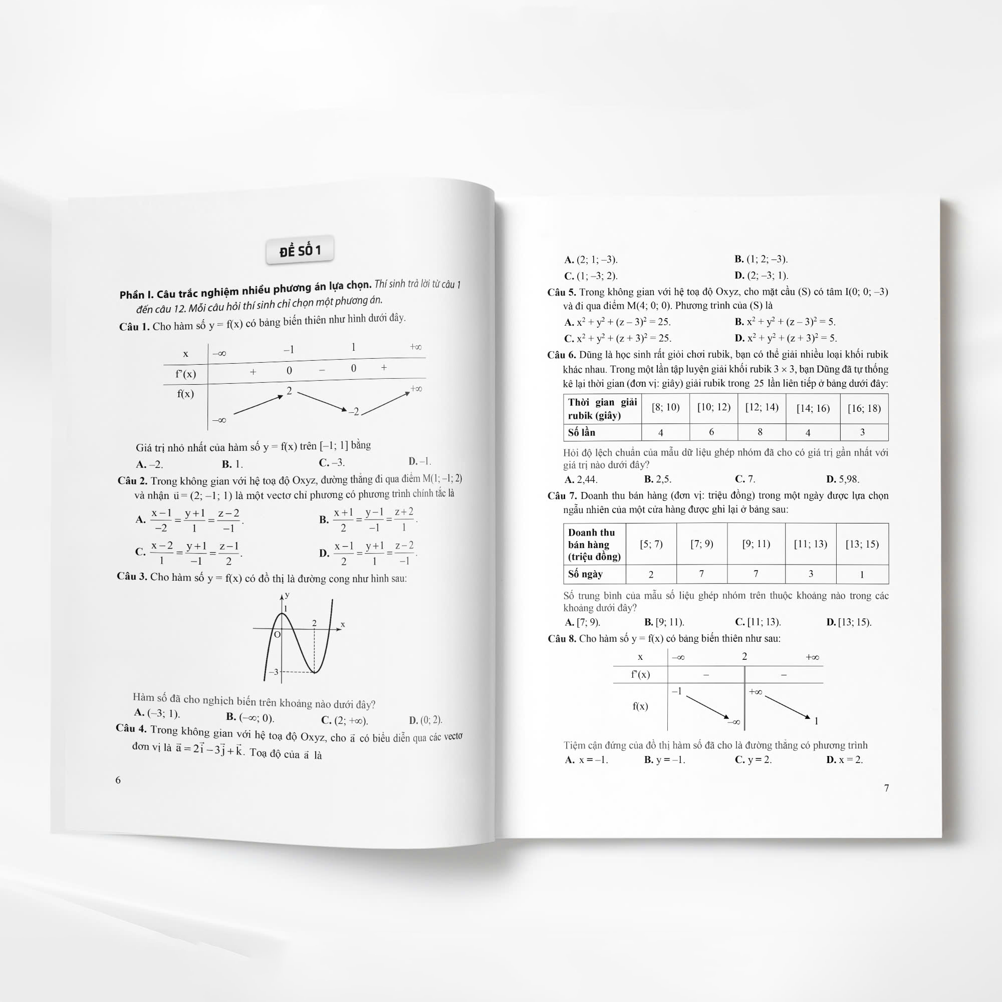 Bộ Đề Ôn Thi Tốt Nghiệp Trung Học Phổ Thông - Môn Toán - Ảnh 7
