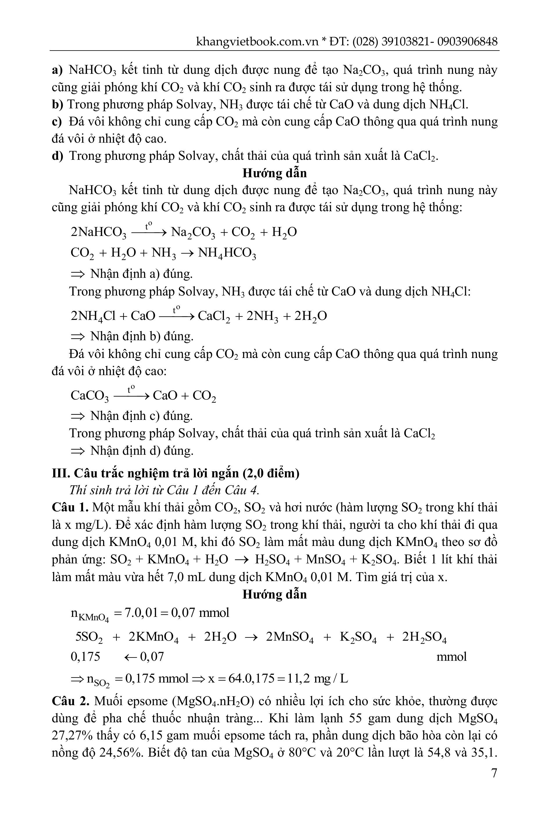 Bộ Đề Thi Học Sinh Giỏi Và Ôn Thi Vào Lớp 10 Chuyên Hóa - Ảnh 9