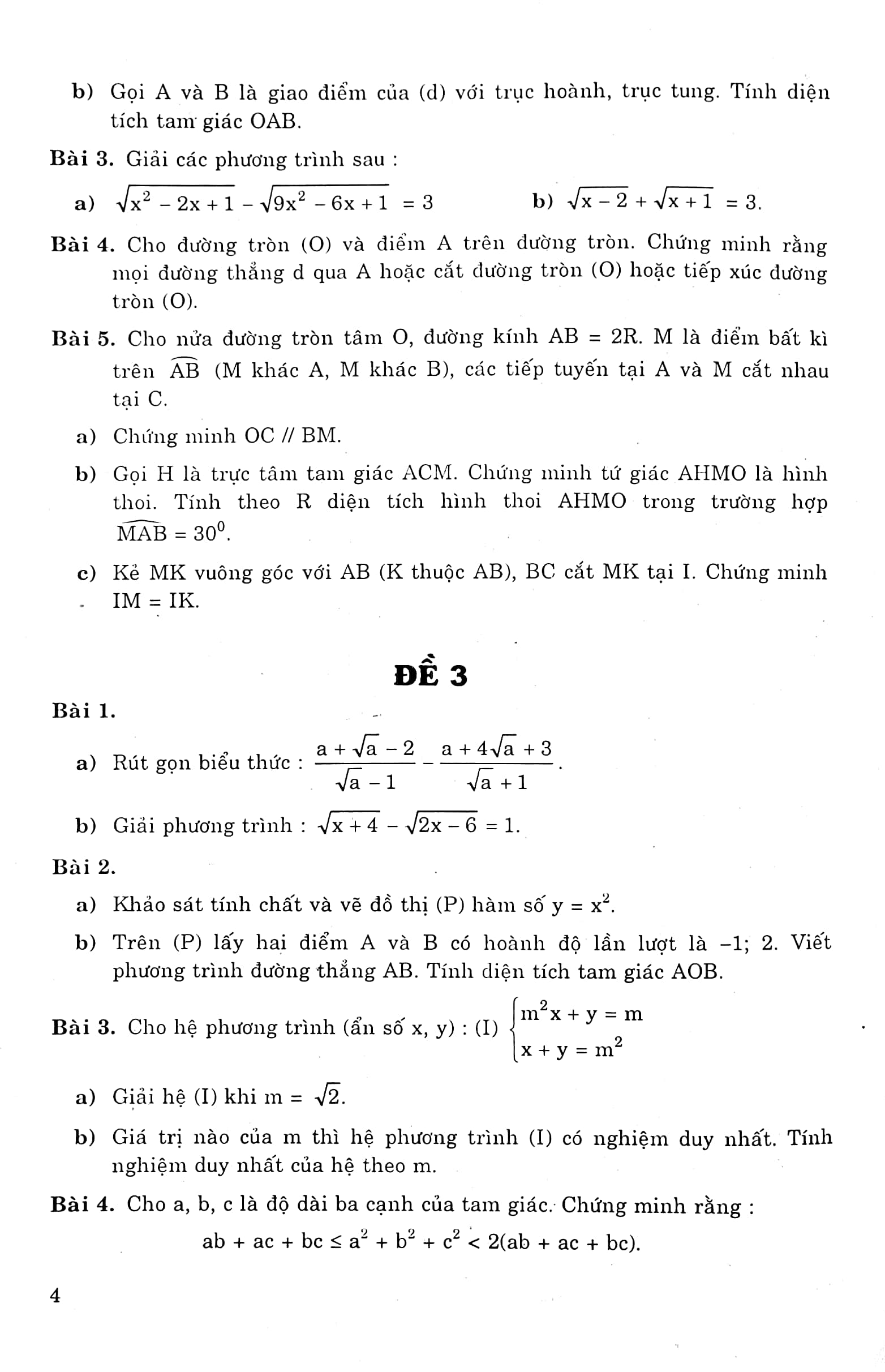 bộ đề thi môn toán 9 vào lớp 10 (tái bản 2023) - Ảnh 5