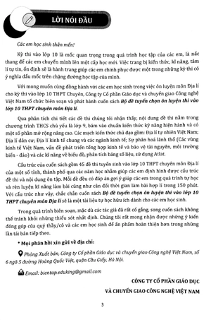 bộ đề tuyển chọn ôn luyện thi vào lớp 10 thpt chuyên - môn địa lí - Ảnh 4