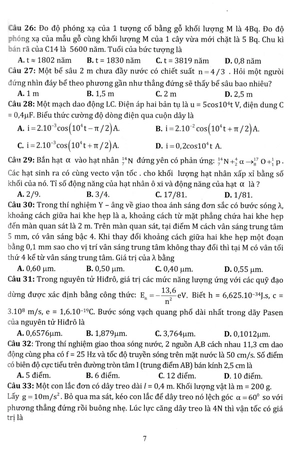 bộ đề tuyển chọn ôn thi tốt nghiệp thpt - bài thi khoa học tự nhiên - Ảnh 10