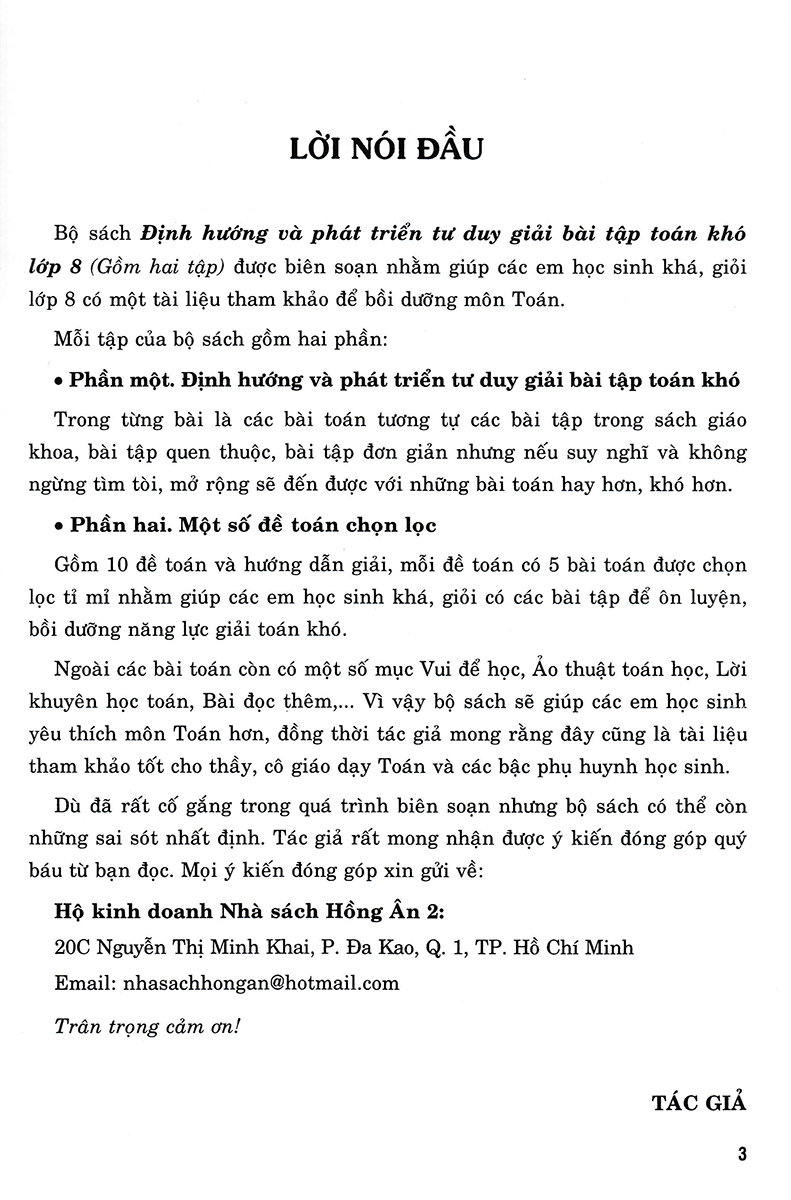 bộ định hướng và phát triển tư duy giải bài tập toán khó lớp 8 - tập 2 - Ảnh 5