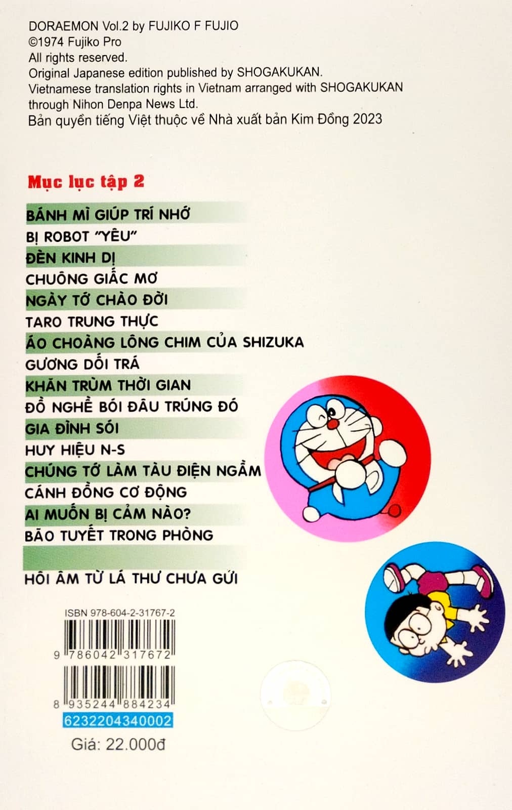 bộ doraemon - chú mèo máy đến từ tương lai - tập 2 (tái bản 2023) - Ảnh 7