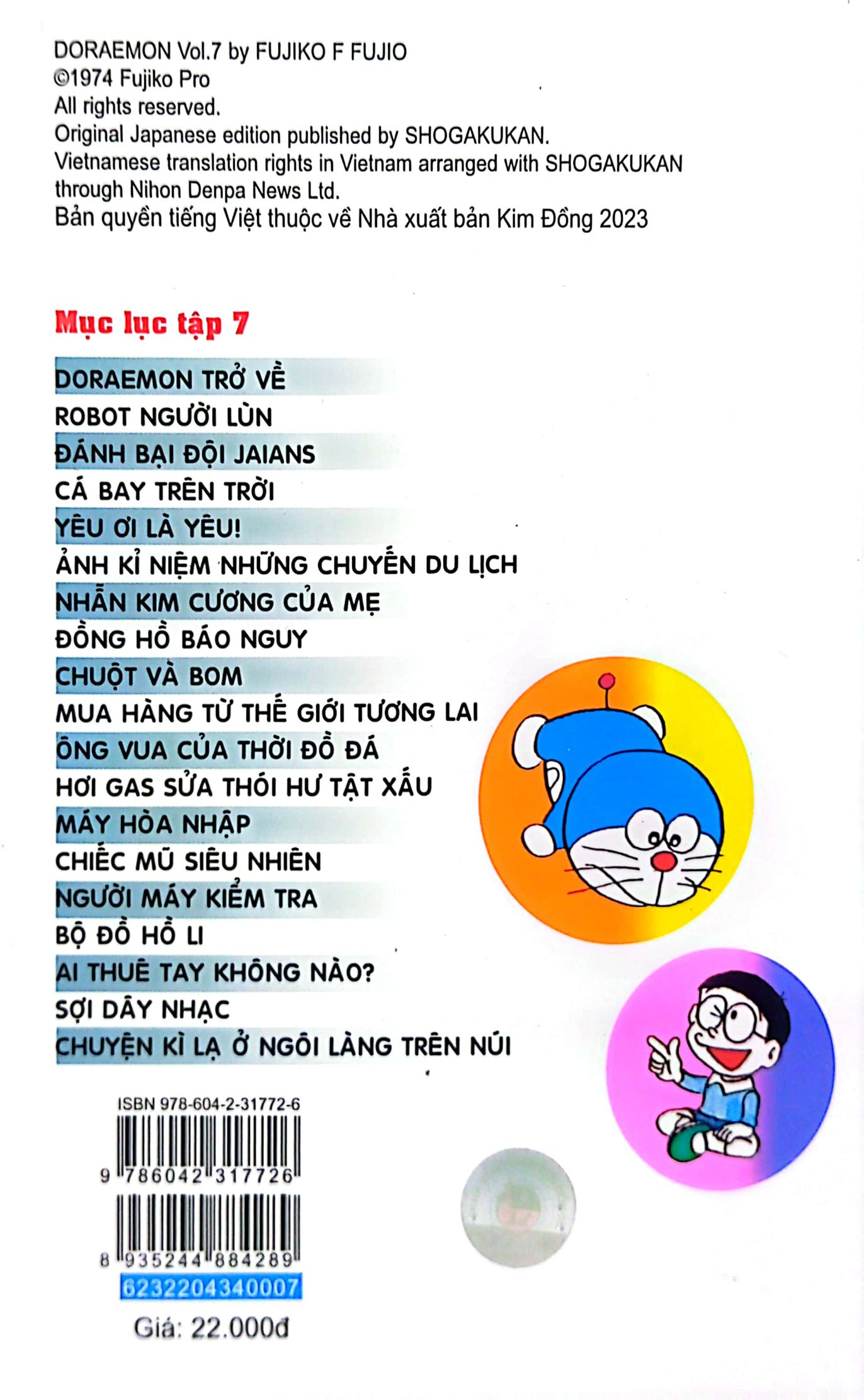 bộ doraemon - chú mèo máy đến từ tương lai - tập 7 (tái bản 2023) - Ảnh 8