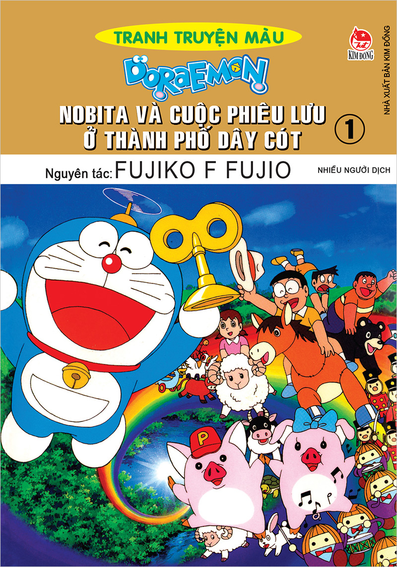 bộ doraemon - tranh truyện màu - nobita và cuộc phiêu lưu ở thành phố dây cót - tập 1 (tái bản 2023) - Ảnh 2