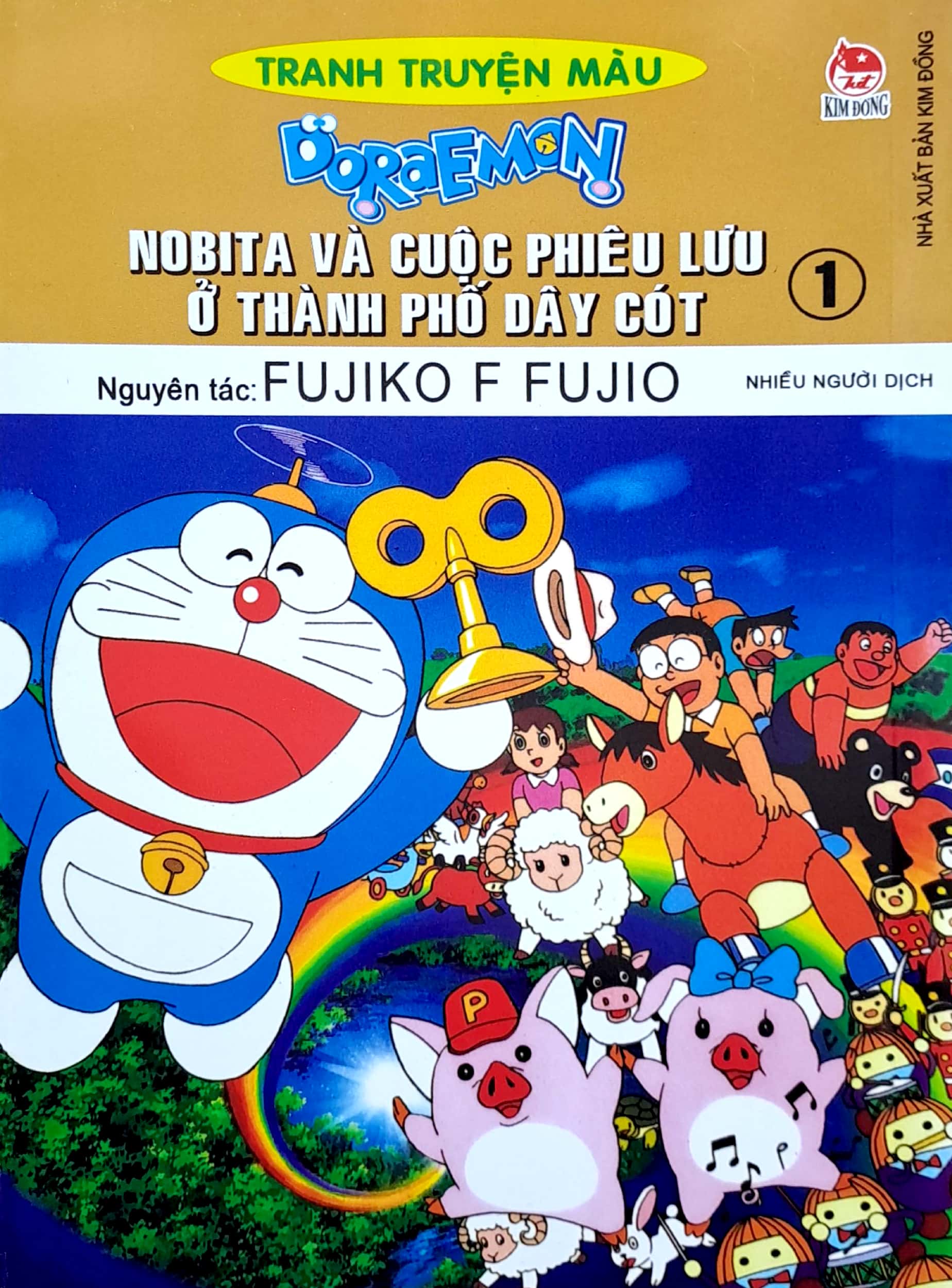 bộ doraemon - tranh truyện màu - nobita và cuộc phiêu lưu ở thành phố dây cót - tập 1 (tái bản 2023) - Ảnh 3