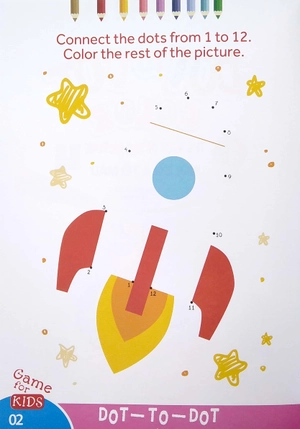 bộ dot to dot color - the rest of the picture - nối số và tô màu 4 - Ảnh 3