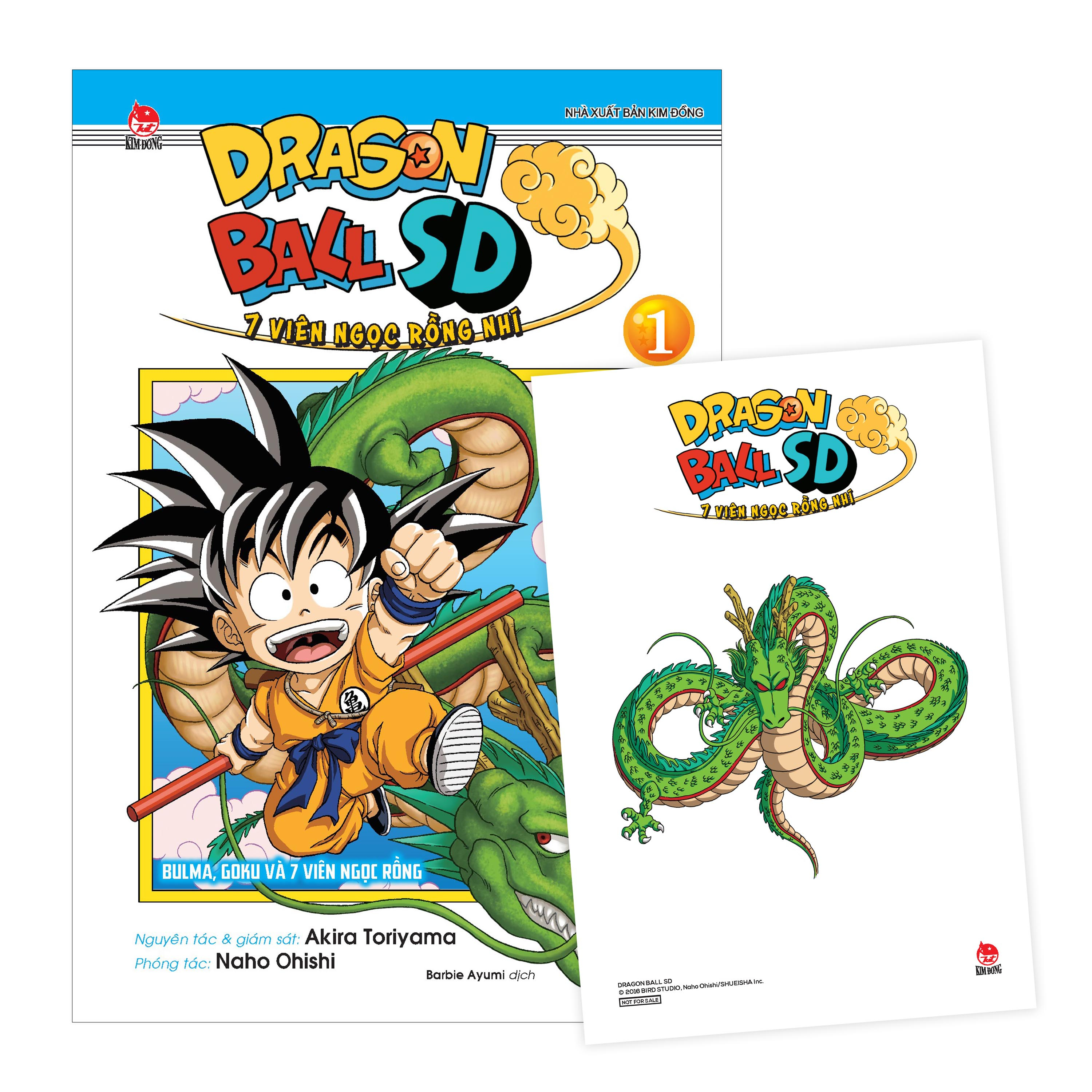 bộ dragon ball sd - 7 viên ngọc rồng nhí - tập 1 - buma, goku và 7 viên ngọc rồng - tặng kèm postcard hai mặt - Ảnh 2