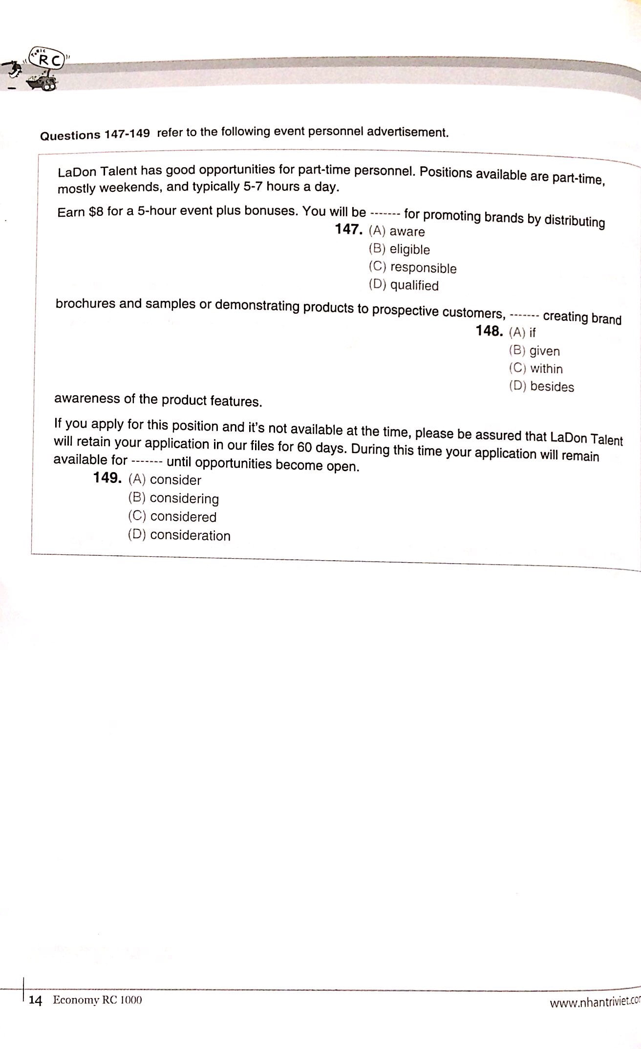bộ economy toeic rc1000 volume 1 - Ảnh 9