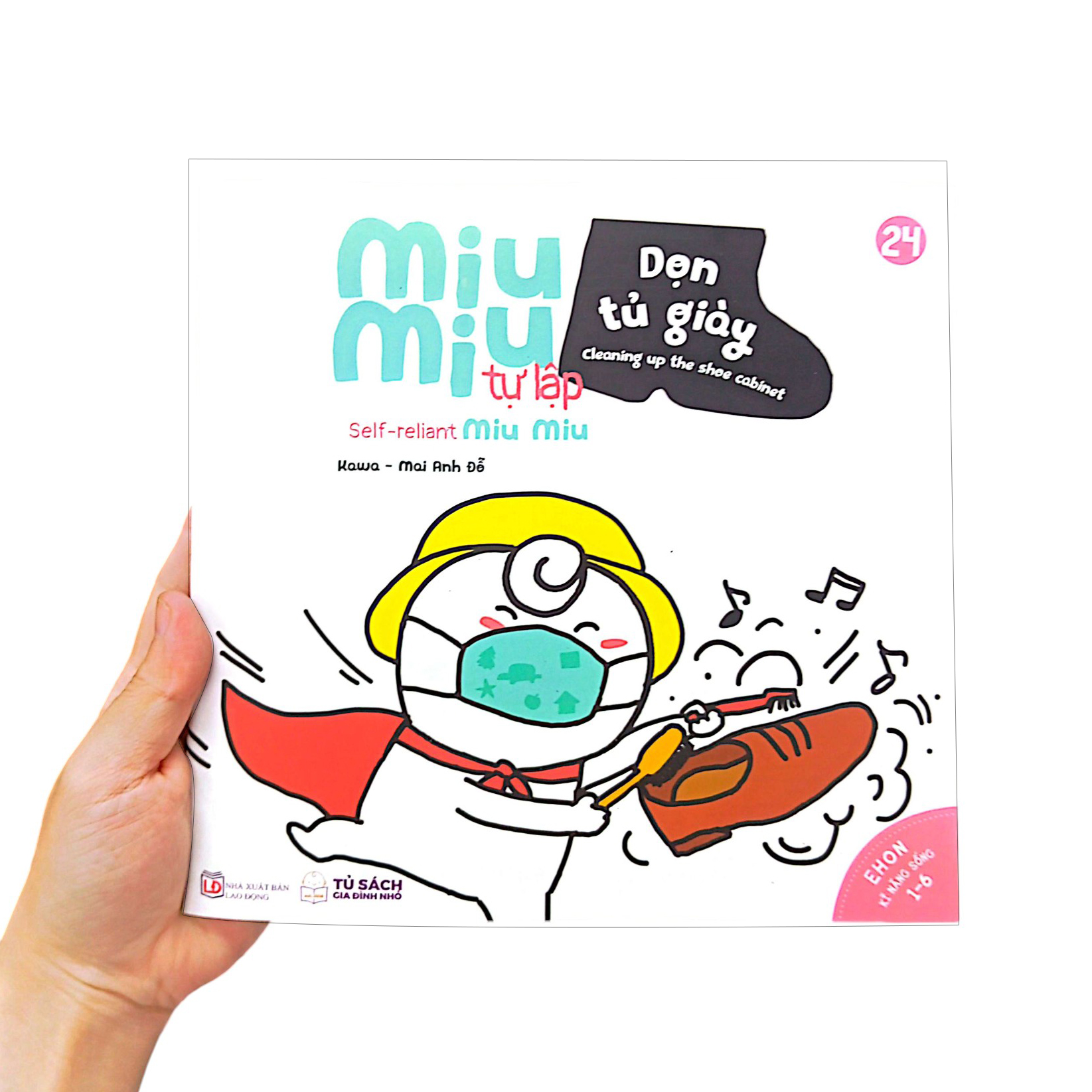 bộ ehon kĩ năng sống - tập 24 - miu miu tự lập - dọn tủ giày (dành cho độ tuổi 1-6) (tái bản 2023) - Ảnh 8