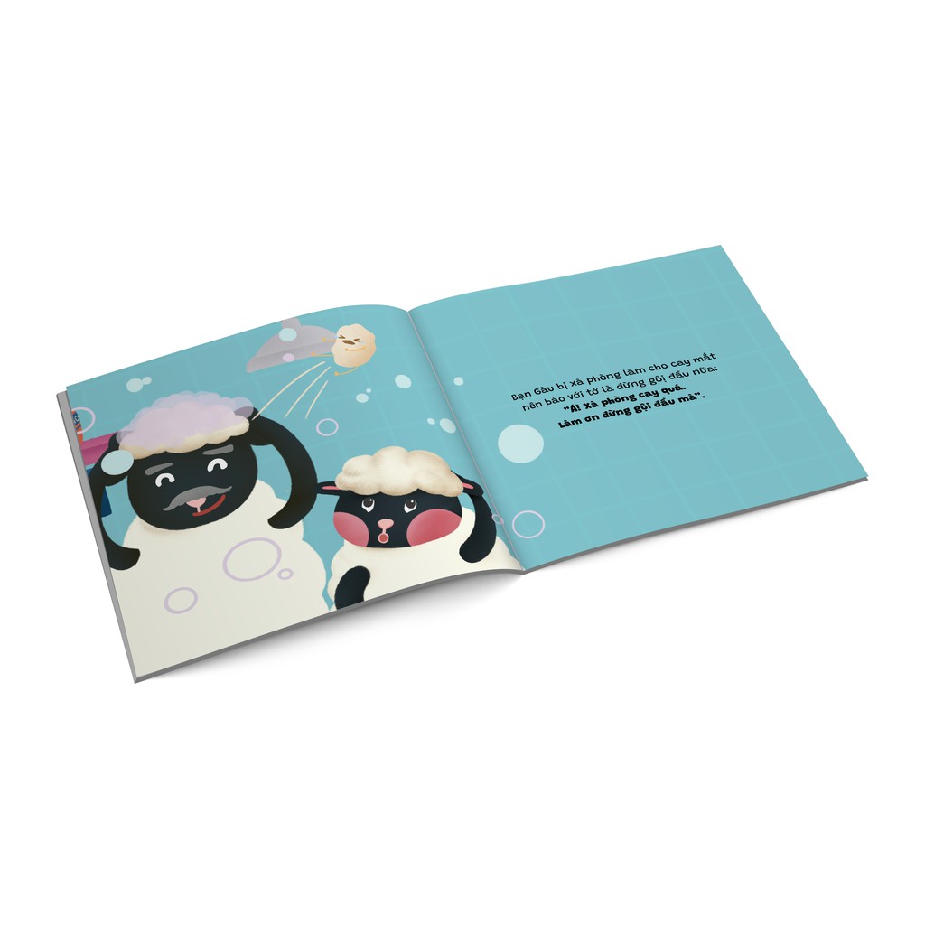 bộ ehon kỹ năng sống - để con yêu tự lập - cùng gội đầu nào (từ 1.5 tuổi) - Ảnh 3