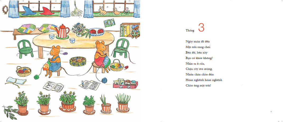 bộ ehon - mọt sách mogu - bài ca 12 tháng của gư-ri và gư-ra - Ảnh 5