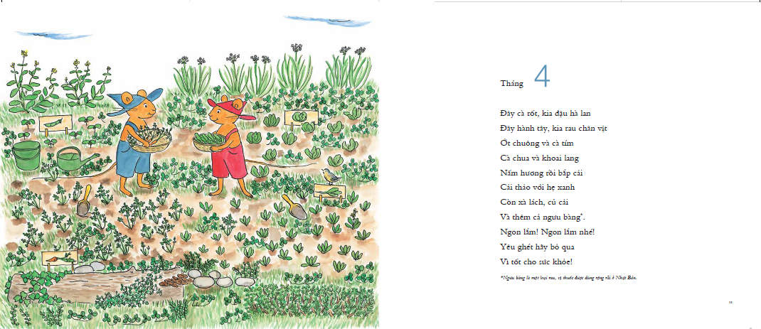 bộ ehon - mọt sách mogu - bài ca 12 tháng của gư-ri và gư-ra - Ảnh 6