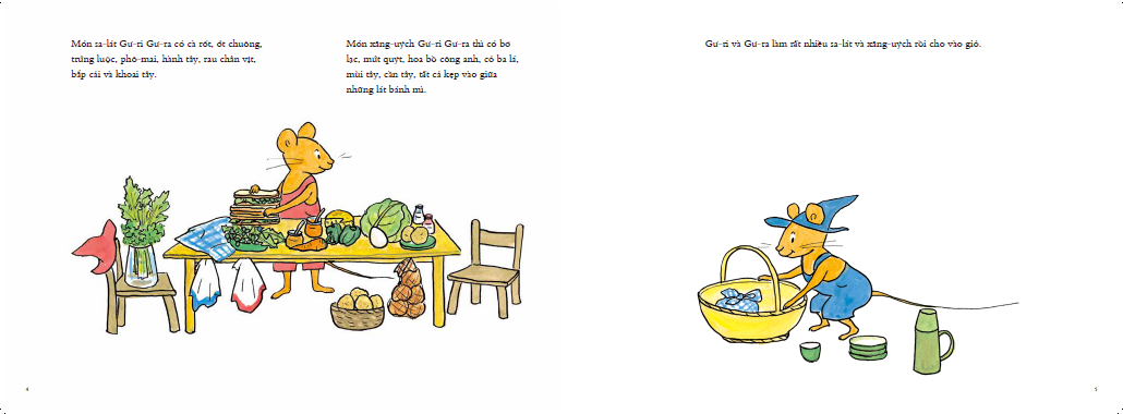 bộ ehon - mọt sách mogu - gư-ri, gư-ra và bạn kukuri-kura (từ 1 - 6 tuổi) - Ảnh 4