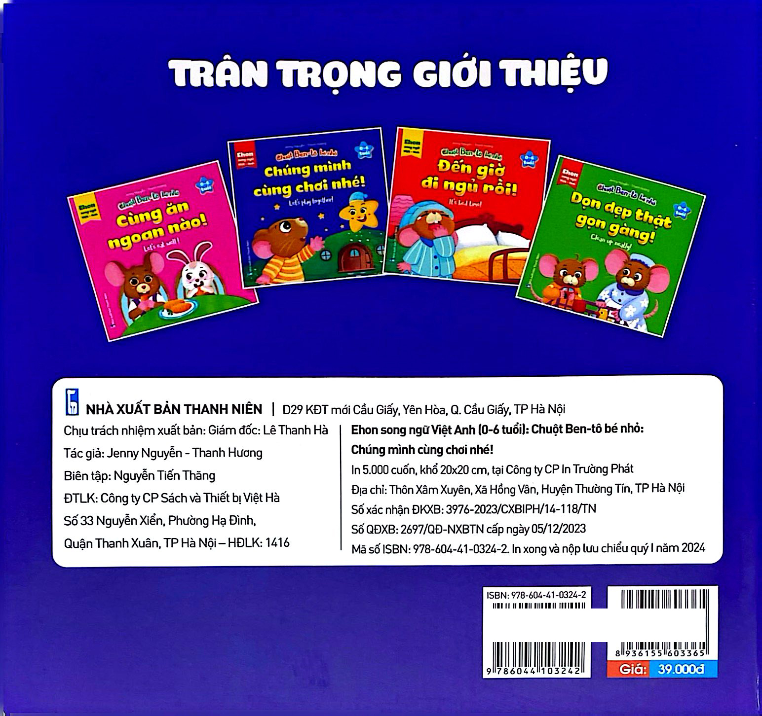 Bộ Ehon Song Ngữ Việt-Anh - Chuột Ben-Tô Bé Nhỏ - Chúng Mình Cùng Chơi Nhé - Dành Cho Trẻ 0-6 Tuổi - Ảnh 5