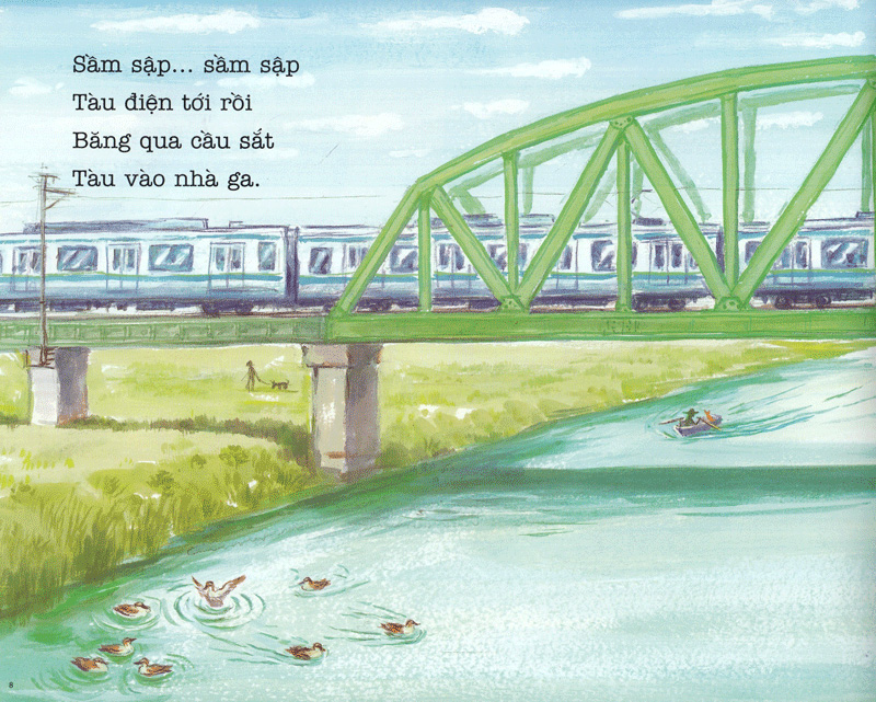 bộ ehon - thực phẩm tâm hồn cho bé - tàu điệntới rồi (tái bản 2021) - Ảnh 7