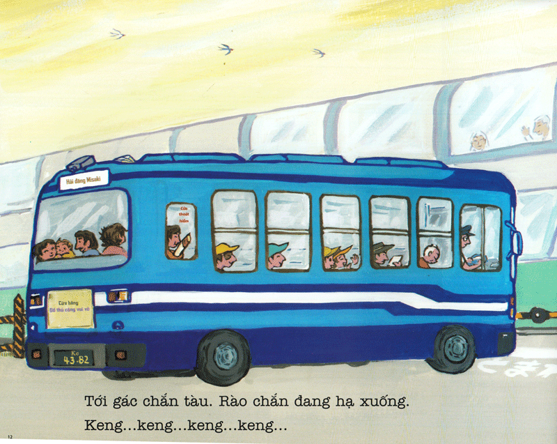 bộ ehon - thực phẩm tâm hồn cho bé - xe bus píng poong đi biển (tái bản 2020) - Ảnh 11