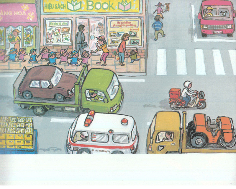 bộ ehon - thực phẩm tâm hồn cho bé - xe tuần tra cố lên nhé! (tái bản 2020) - Ảnh 8
