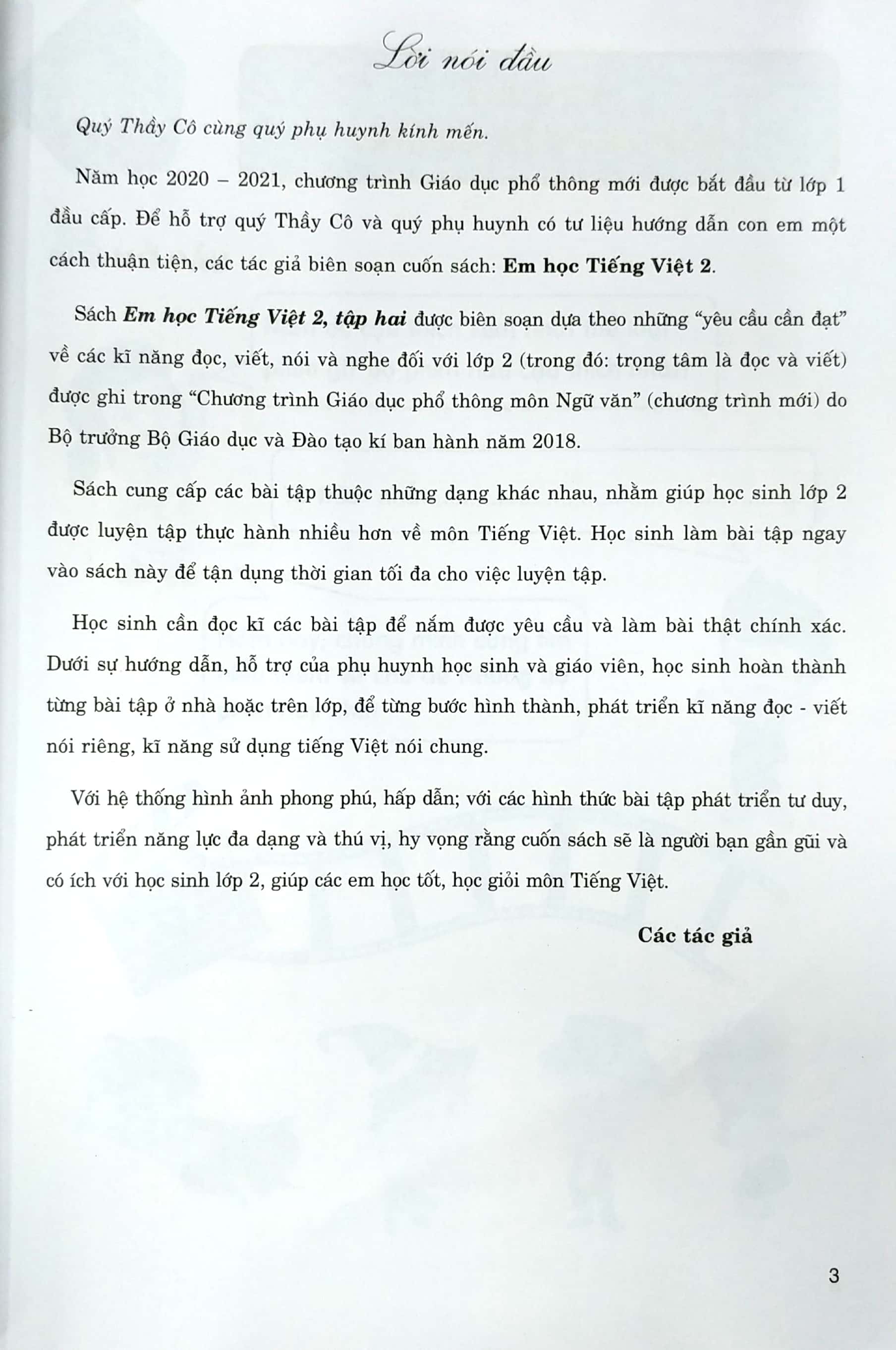 bộ em học tiếng việt 2 - tập 2 (theo chương trình giáo dục phổ thông mới, định hướng phát triển năng lực) - Ảnh 3