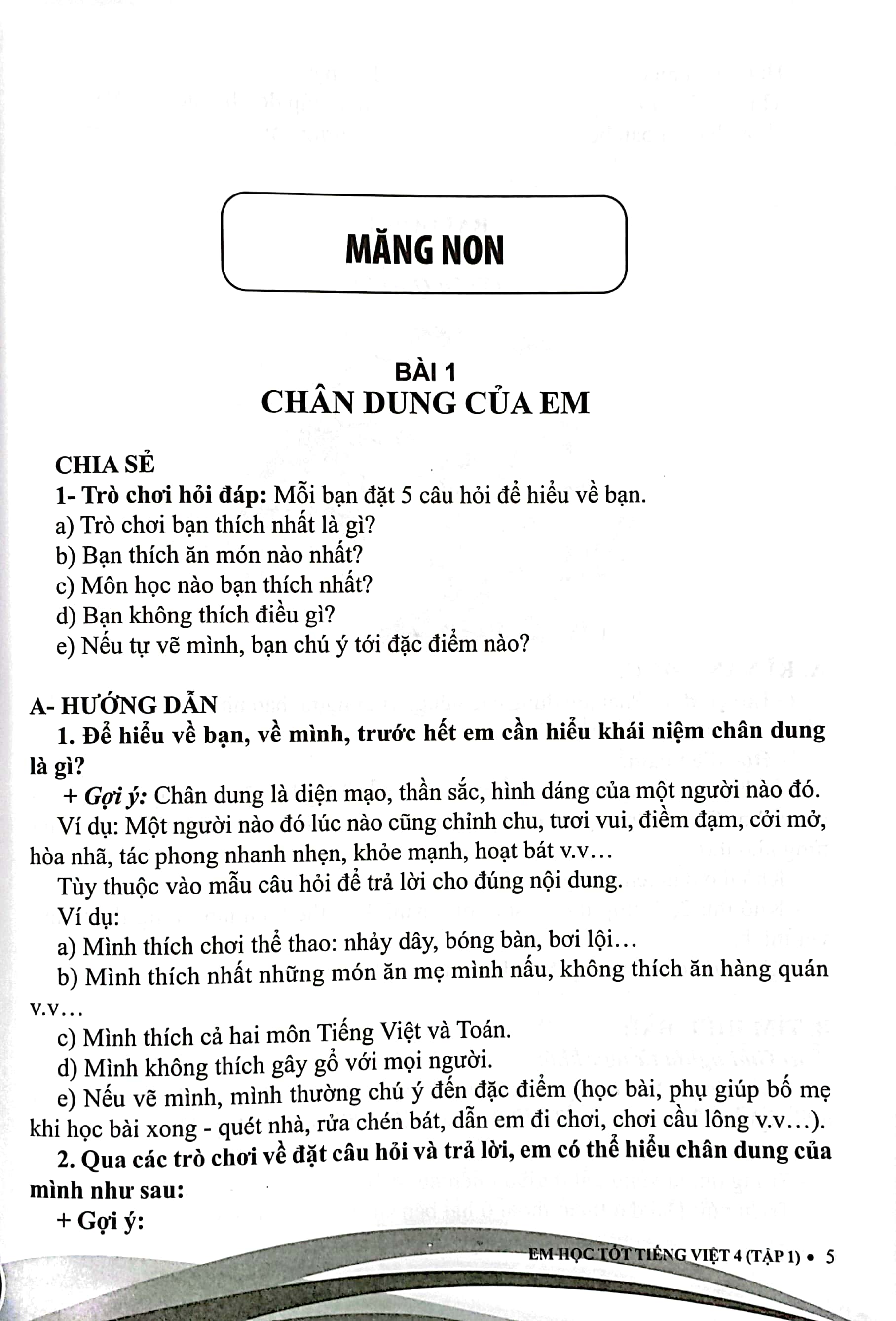 bộ em học tốt tiếng việt 4 - tập 1 - hướng dẫn thực hành giao tiếp (dùng chung cho các bộ sgk hiện hành) - Ảnh 4
