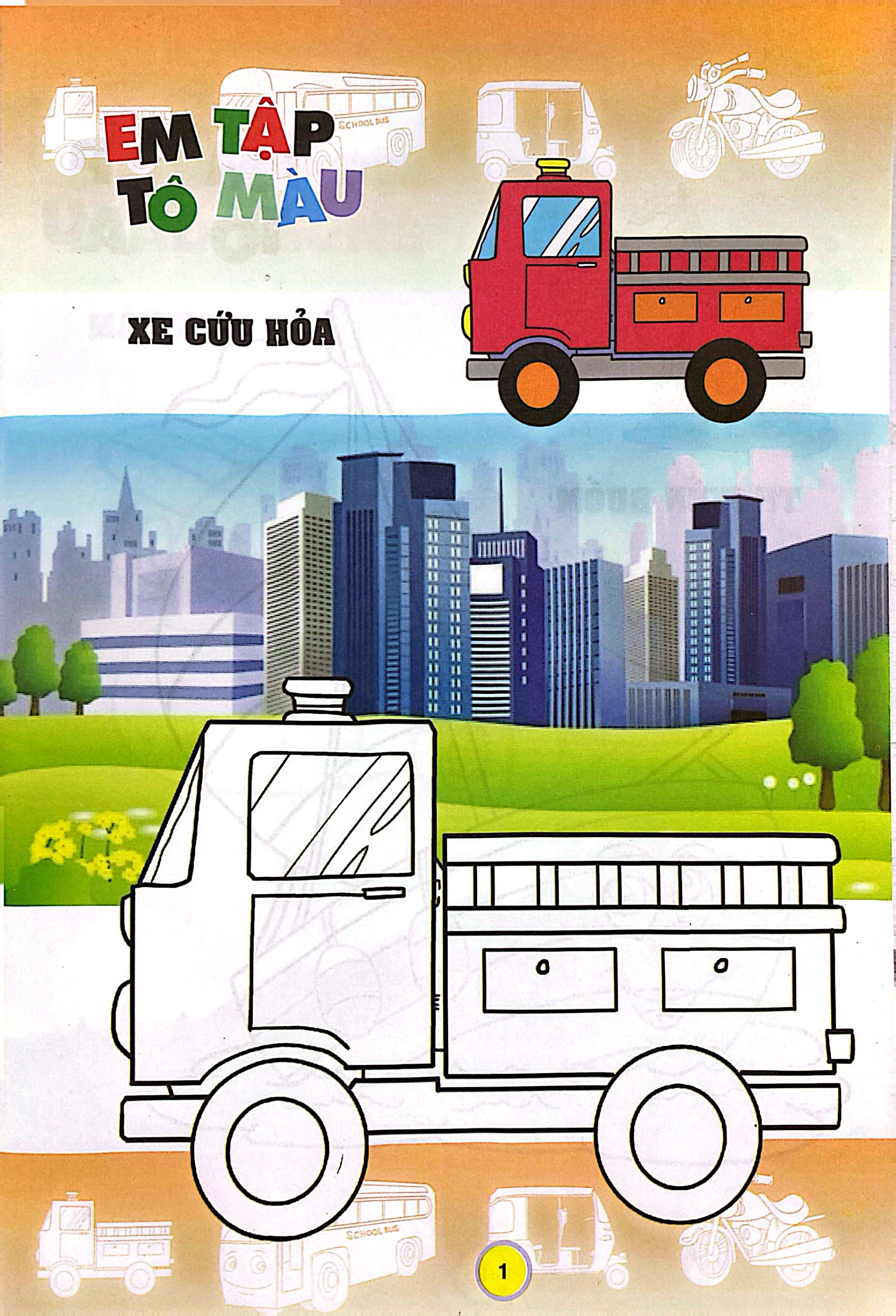 Bộ Em Tập Tô Màu - Chủ Đề: Các Phương Tiện Giao Thông (2020) - Ảnh 3