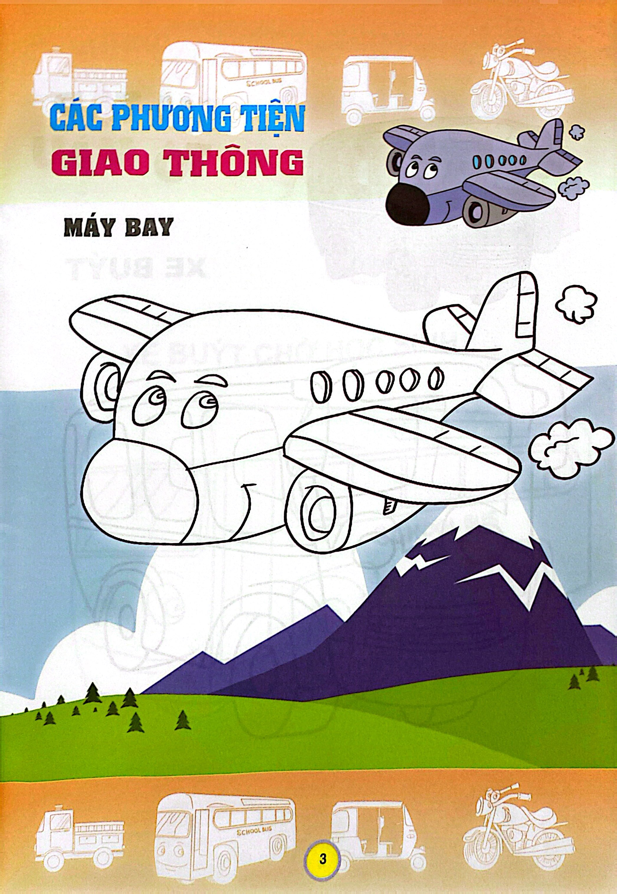 Bộ Em Tập Tô Màu - Chủ Đề: Các Phương Tiện Giao Thông (2020) - Ảnh 5
