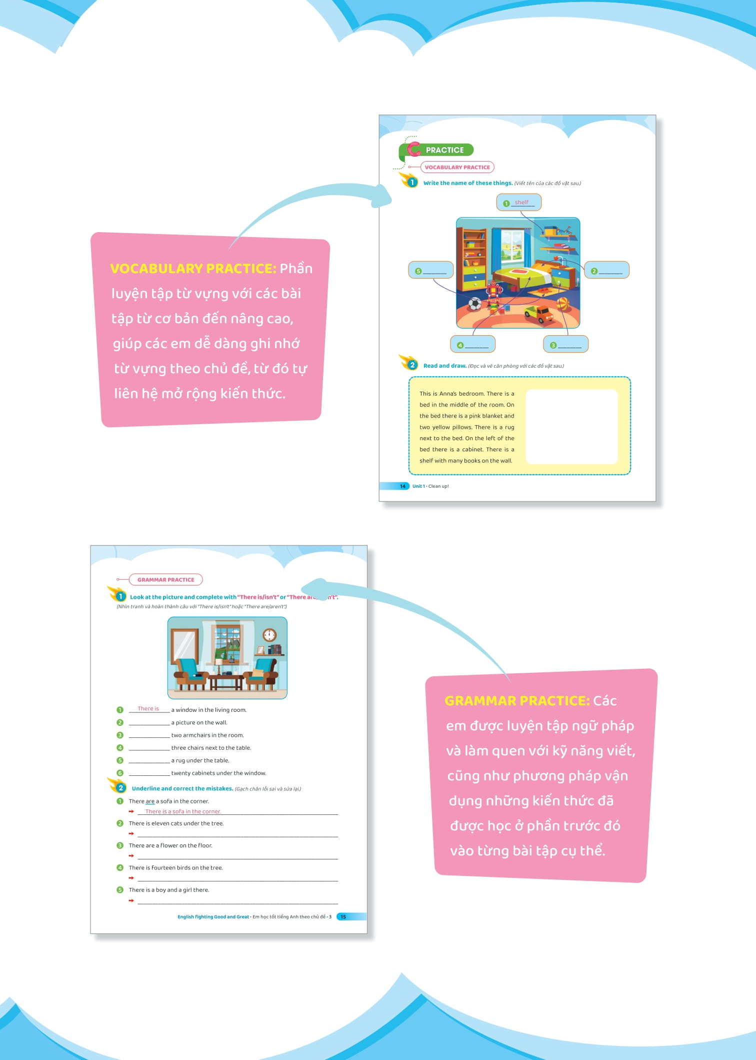 bộ english fighting good and great - em học tốt tiếng anh theo chủ đề 1 - Ảnh 5