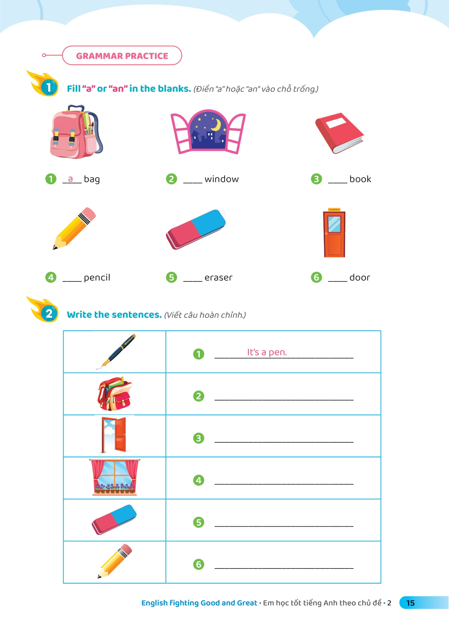 bộ english fighting good and great - em học tốt tiếng anh theo chủ đề 2 - Ảnh 13