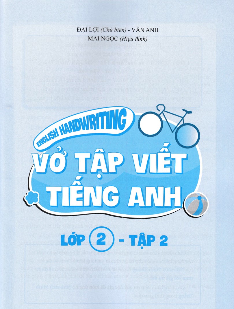 bộ english handwriting - vở tập viết tiếng anh lớp 2 - tập 2 - Ảnh 3