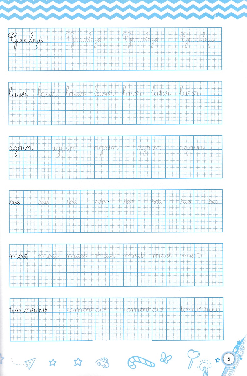 bộ english handwriting - vở tập viết tiếng anh lớp 4 - tập 1 - Ảnh 5
