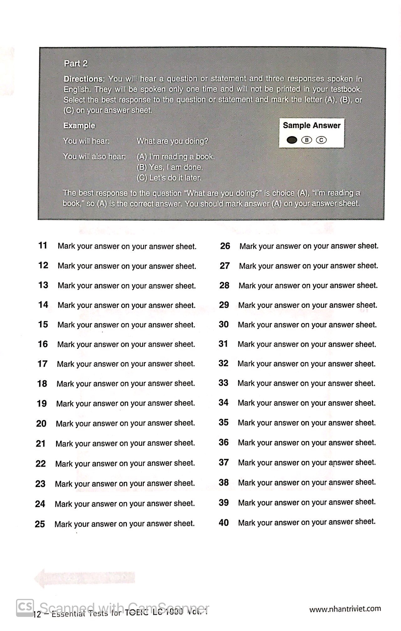 bộ essential test for toeic lc 1000 vol 1 (kèm cd) - Ảnh 10