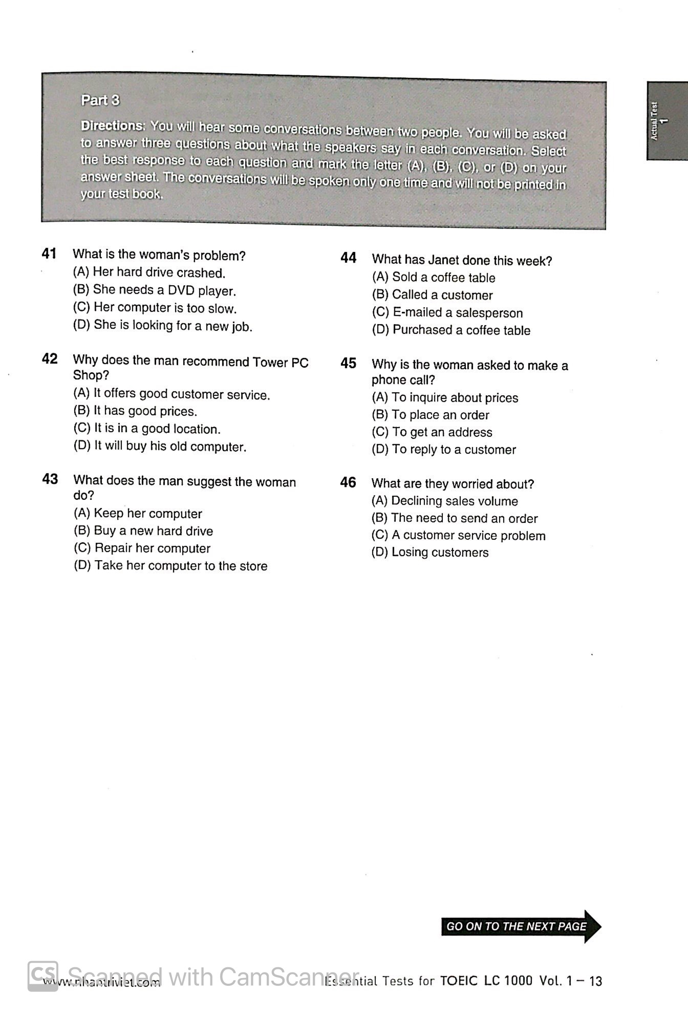 bộ essential test for toeic lc 1000 vol 1 (kèm cd) - Ảnh 11