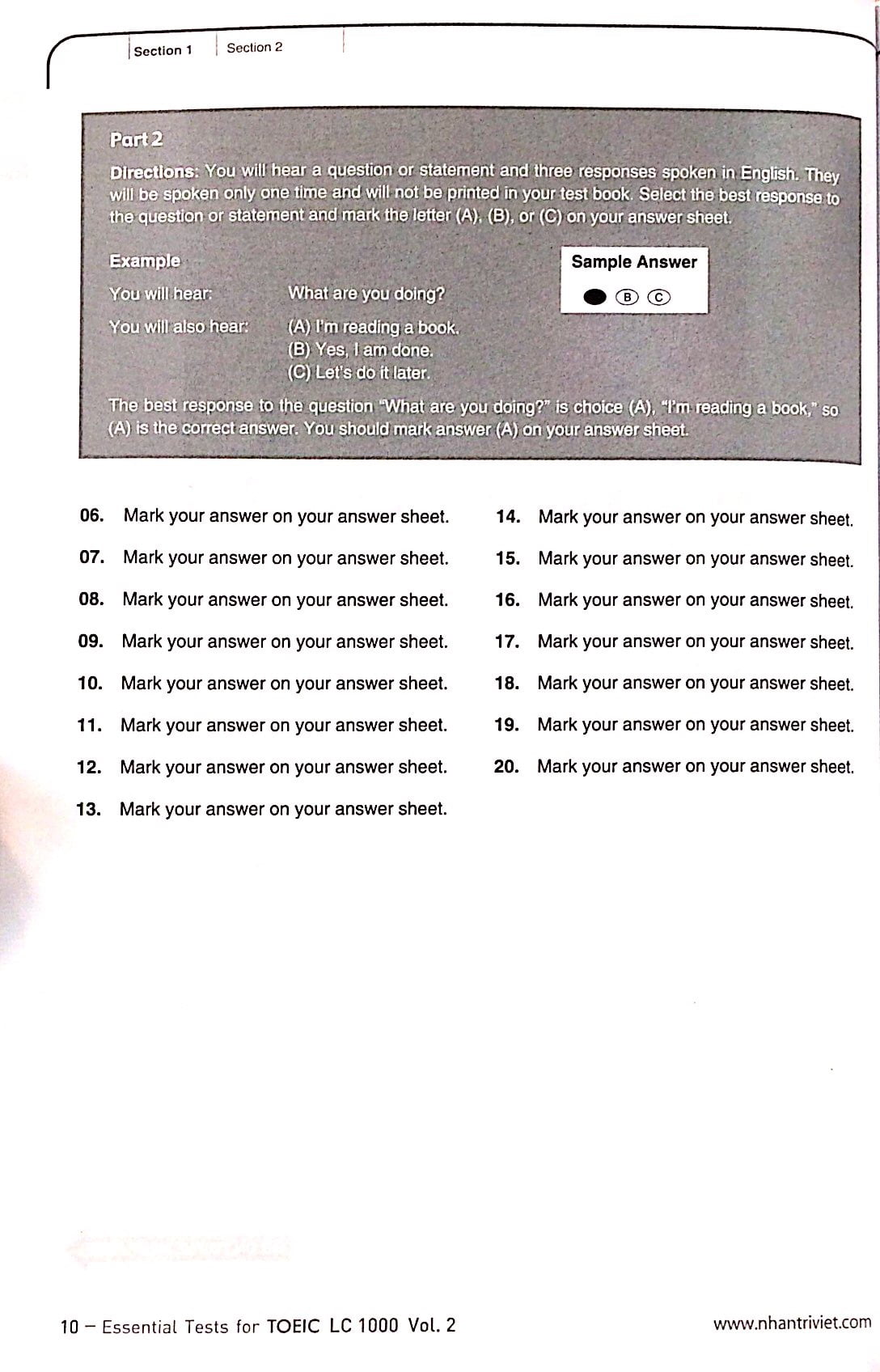 bộ essential test for toeic lc 1000 vol 2 (kèm cd) - Ảnh 7