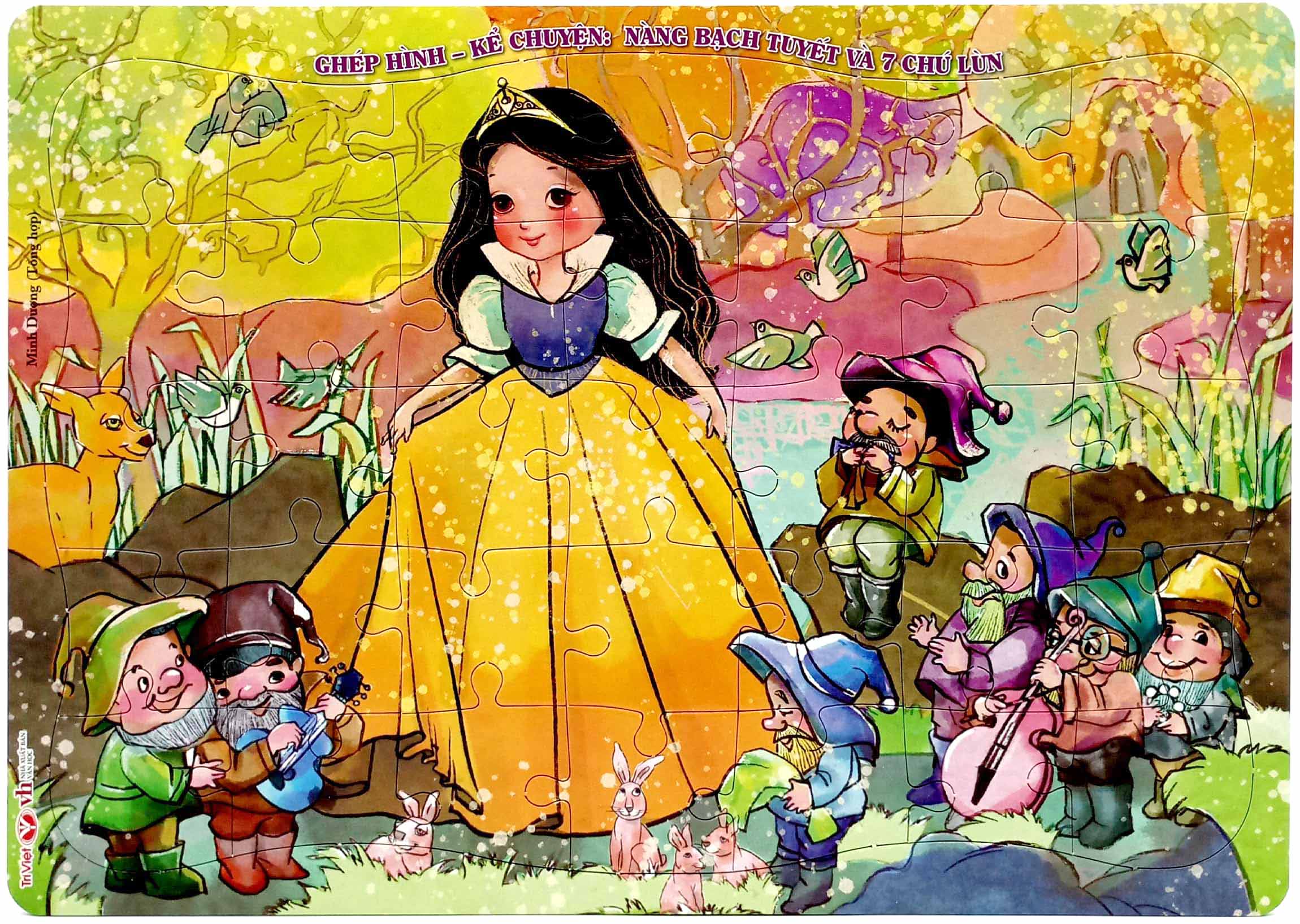 bộ ghép hình - kể chuyện: nàng bạch tuyết và 7 chú lùn - Ảnh 2
