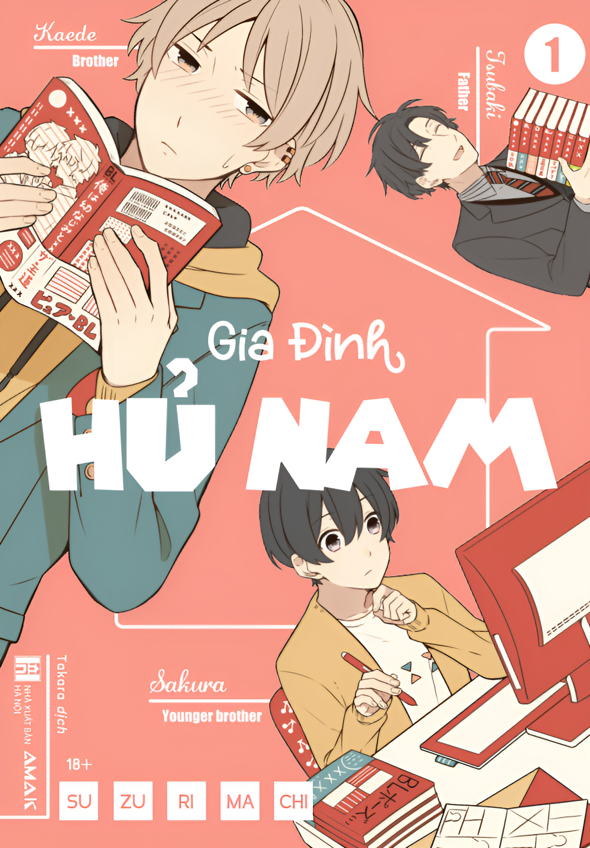 Bộ Gia Đình Hủ Nam - Tập 1 - Tặng Kèm Set 3 Bookmark Bế Hình Fudanshi + XWITTER Card - Ảnh 3