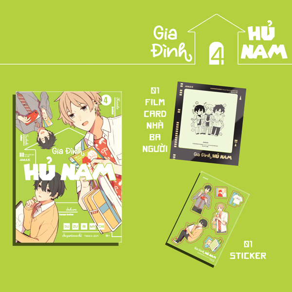 Bộ Gia Đình Hủ Nam - Tập 4 - Tặng Kèm Bìa Áo + Sticker + Film Card Nhà Ba Người