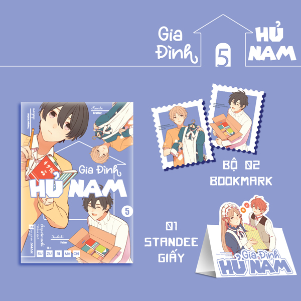 Bộ Gia Đình Hủ Nam - Tập 5 - Tặng Kèm 2 Bookmark Bế Hình+ 1 Standee Giấy
