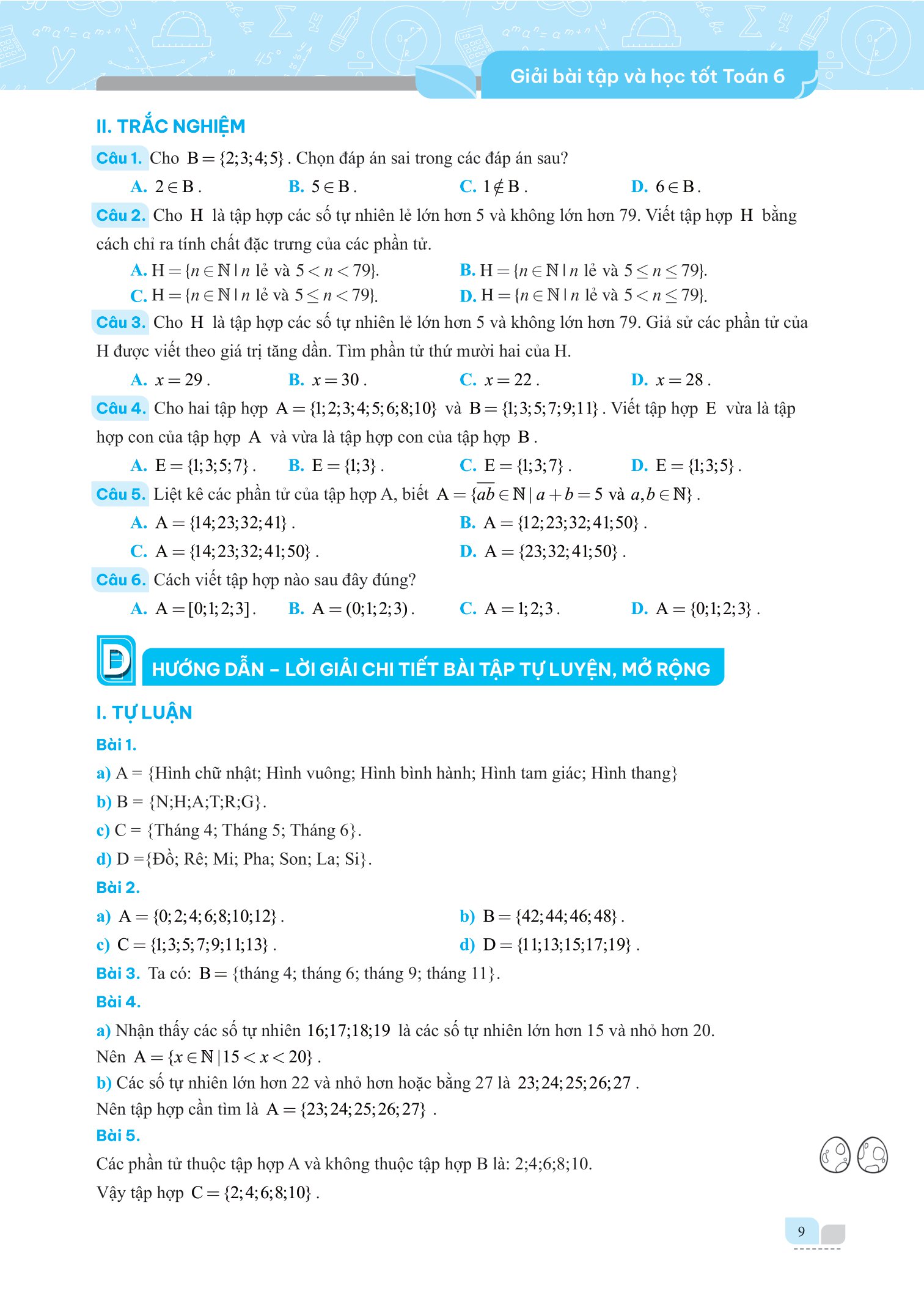 bộ giải bài tập và học tốt toán 6 - tập 1 (theo sgk kết nối tri thức với cuộc sống) - Ảnh 10