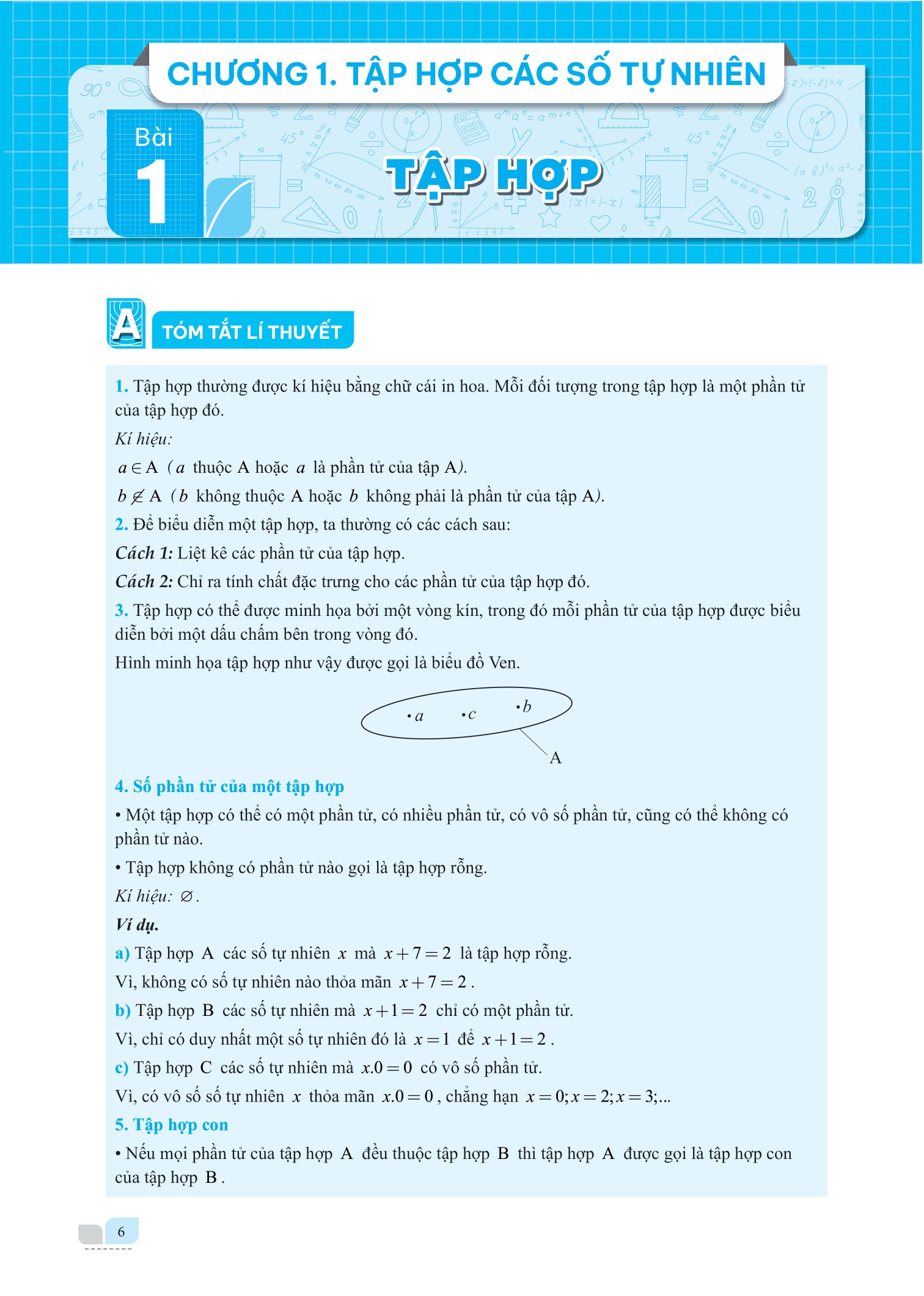 bộ giải bài tập và học tốt toán 6 - tập 1 (theo sgk kết nối tri thức với cuộc sống) - Ảnh 7