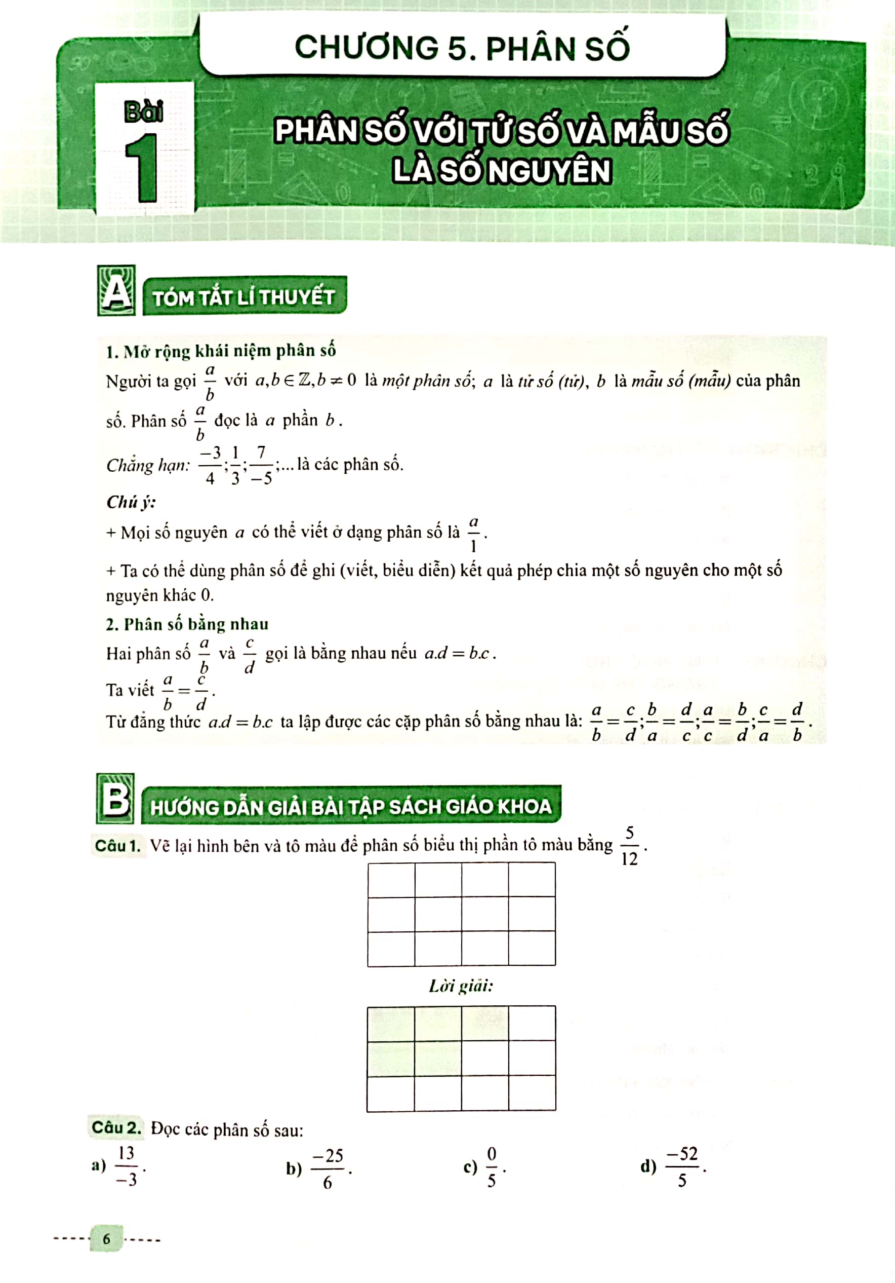 bộ giải bài tập và học tốt toán 6 - tập 2 (theo sách giáo khoa chân trời sáng tạo) - Ảnh 5