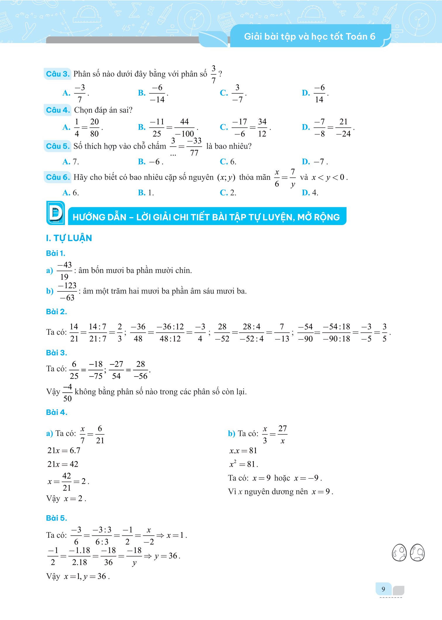 bộ giải bài tập và học tốt toán 6 - tập 2 (theo sgk kết nối tri thức với cuộc sống) - Ảnh 10