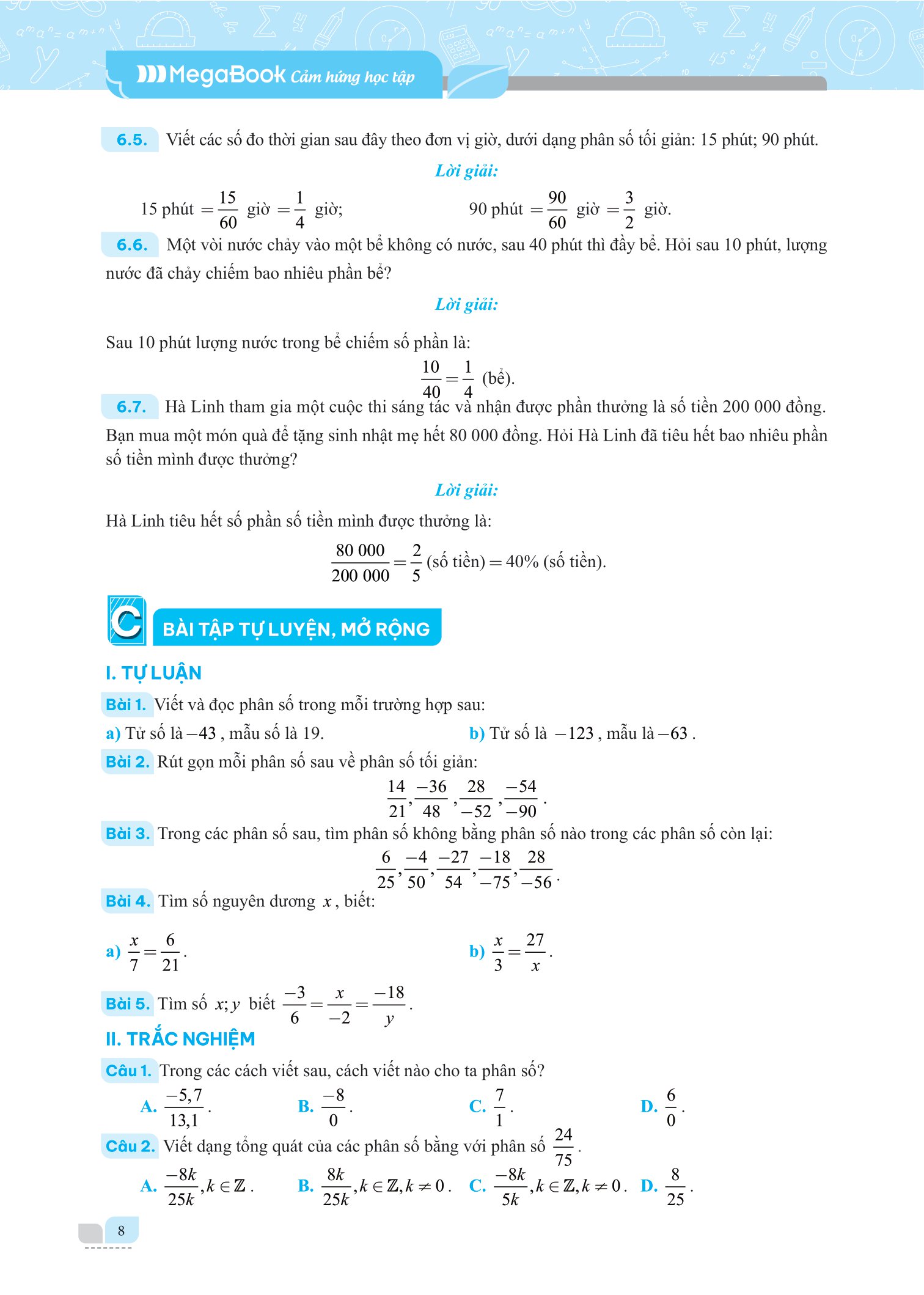 bộ giải bài tập và học tốt toán 6 - tập 2 (theo sgk kết nối tri thức với cuộc sống) - Ảnh 9