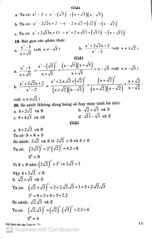 bộ giải sách bài tập toán 9 - tập 1 - Ảnh 12