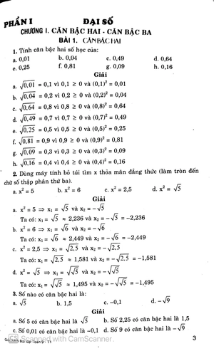 bộ giải sách bài tập toán 9 - tập 1 - Ảnh 4