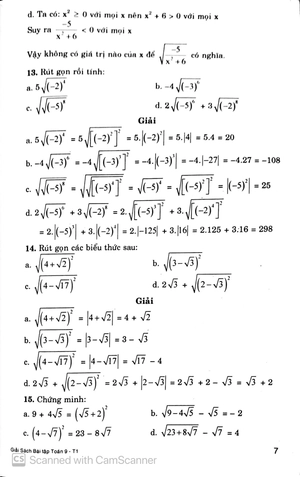 bộ giải sách bài tập toán 9 - tập 1 - Ảnh 8