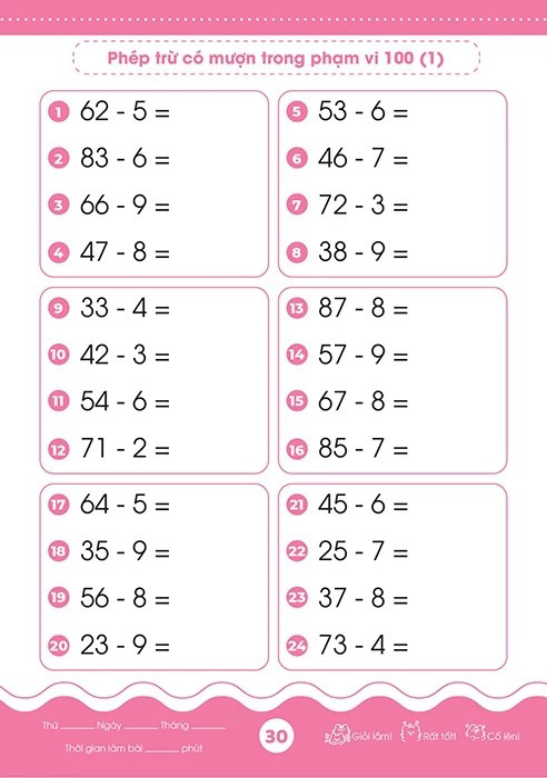 Bộ Giỏi Toán Từ Gốc - Thành Thạo Tính Nhanh - Cộng Trừ Trong Phạm Vi 100 - Ảnh 9