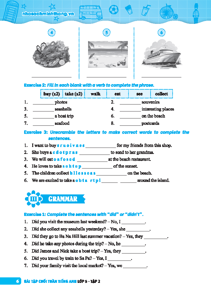 Bộ Global Success - Bài Tập Cuối Tuần Tiếng Anh Lớp 5 - Tập 2 (Có Đáp Án) - Ảnh 6