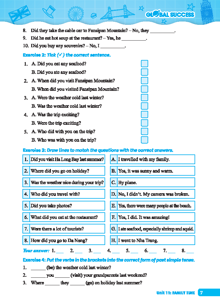 Bộ Global Success - Bài Tập Cuối Tuần Tiếng Anh Lớp 5 - Tập 2 (Có Đáp Án) - Ảnh 7